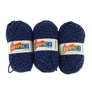 Phildar Impact Chrono Yarn 3 Skeins Blue Jeans Acrylic/Wool Marled 50g‎ each